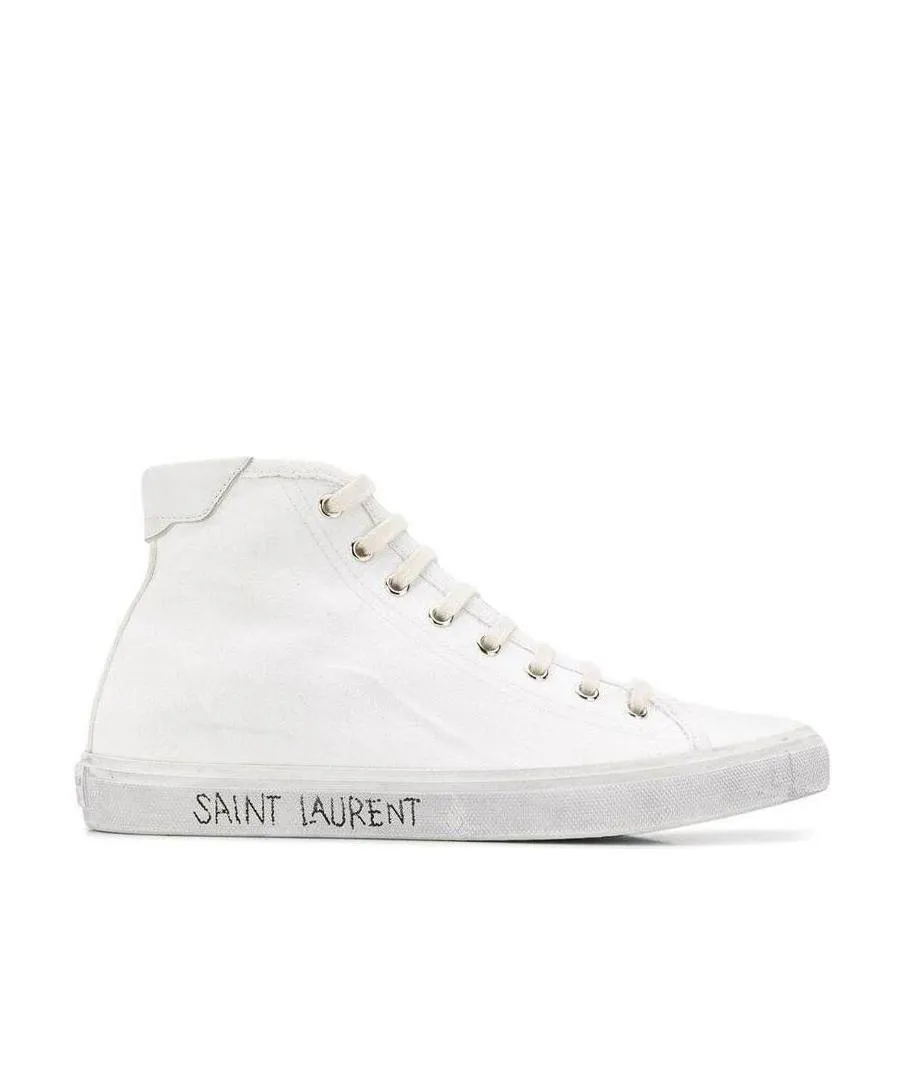 Saint Laurent Malibu Mid-Top Sneakers