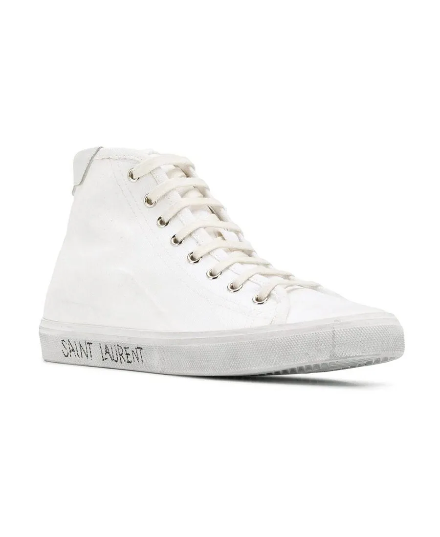 Saint Laurent Malibu Mid-Top Sneakers