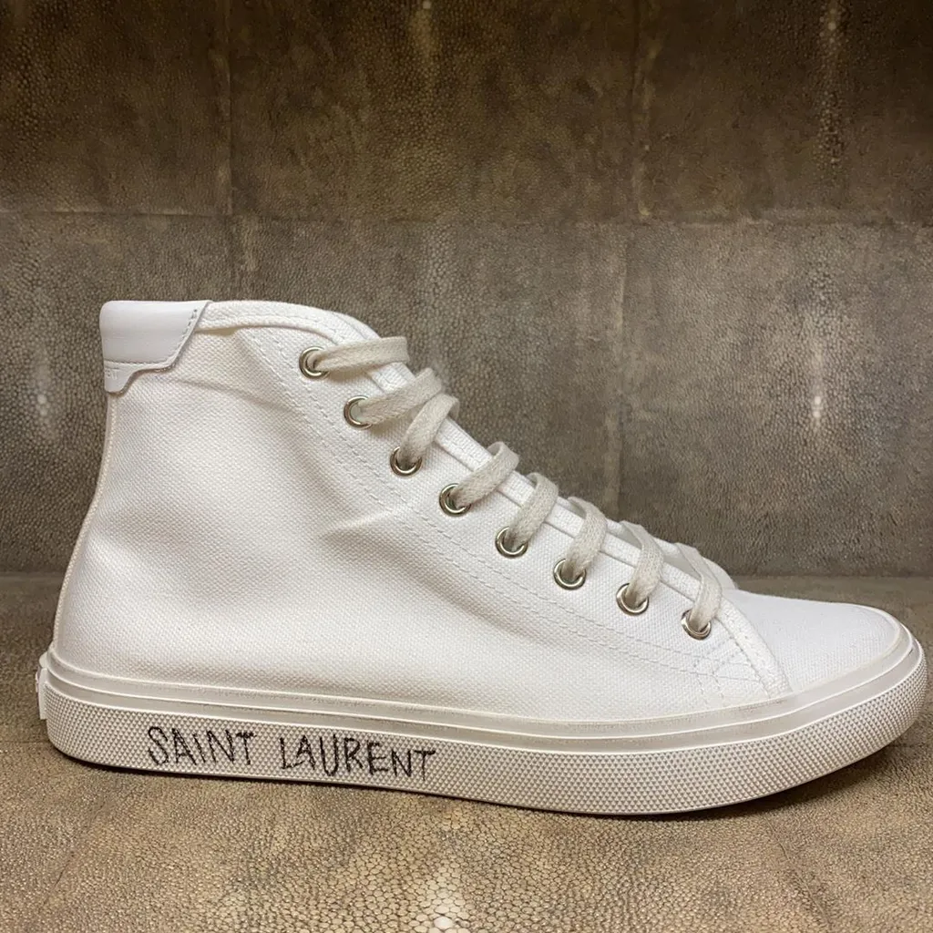 Saint Laurent Malibu Mid-Top Sneakers
