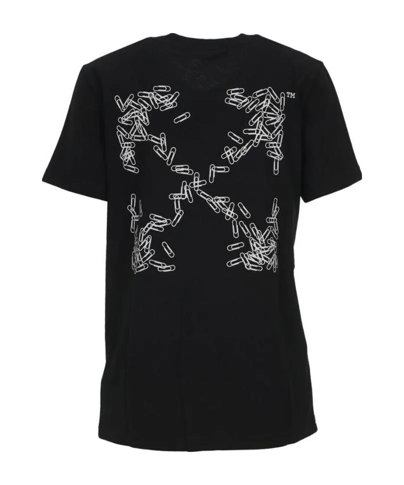 Paper Clip Arrows Motif T-Shirt