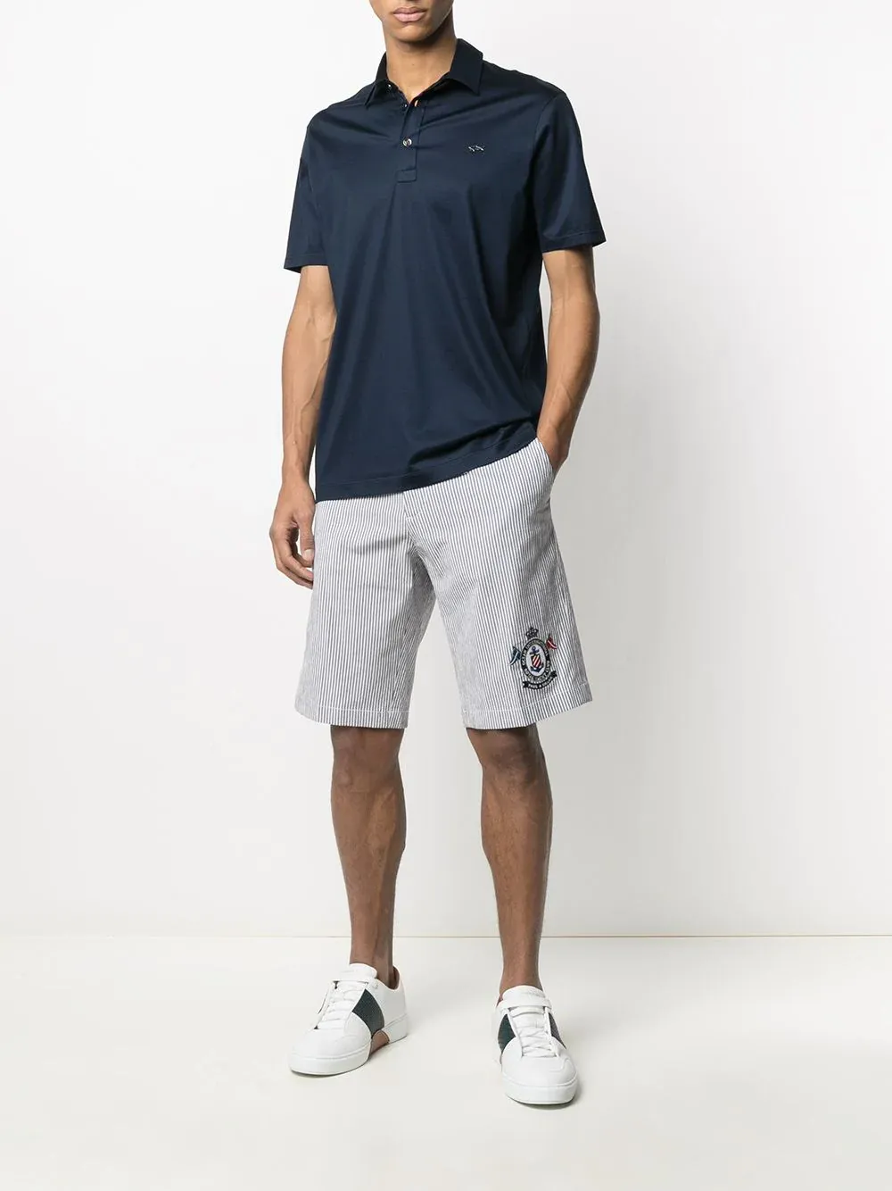 Logo-Patch Short-Sleeved Polo Shirt