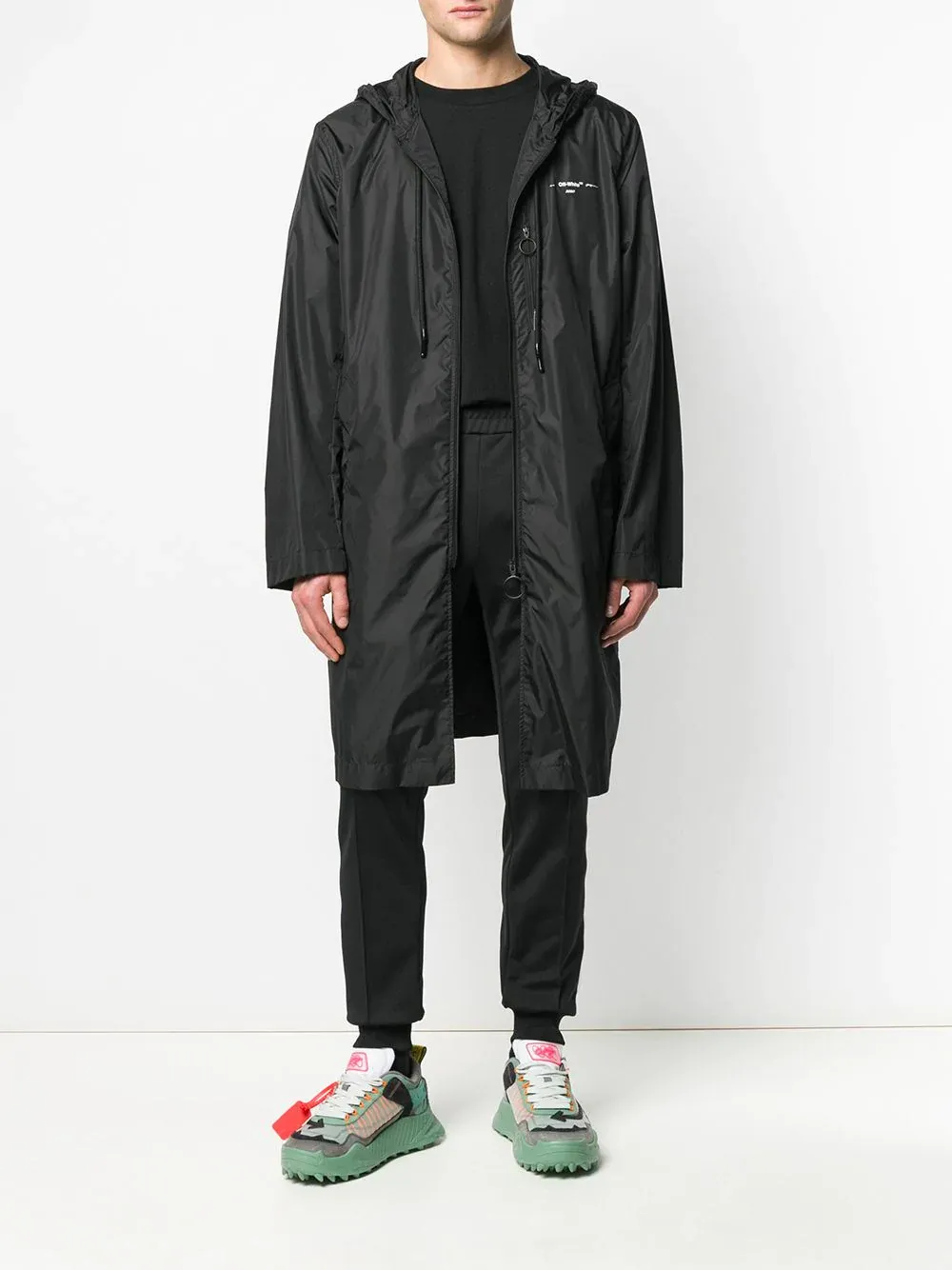 Mid-Length Zipped Raincoat