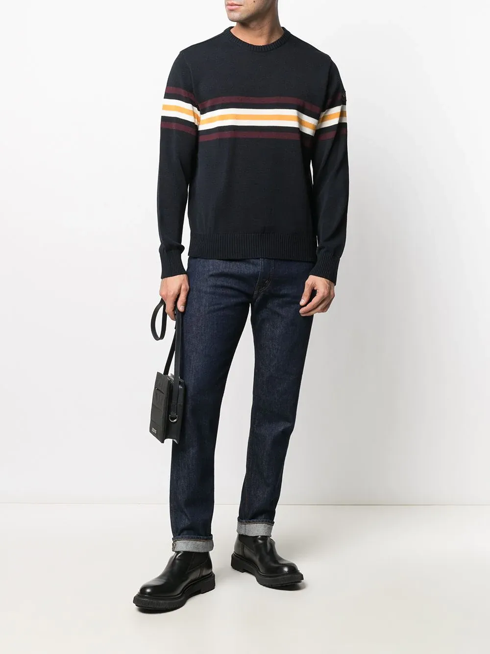 Horizontal Stripe Fine Knit Jumper