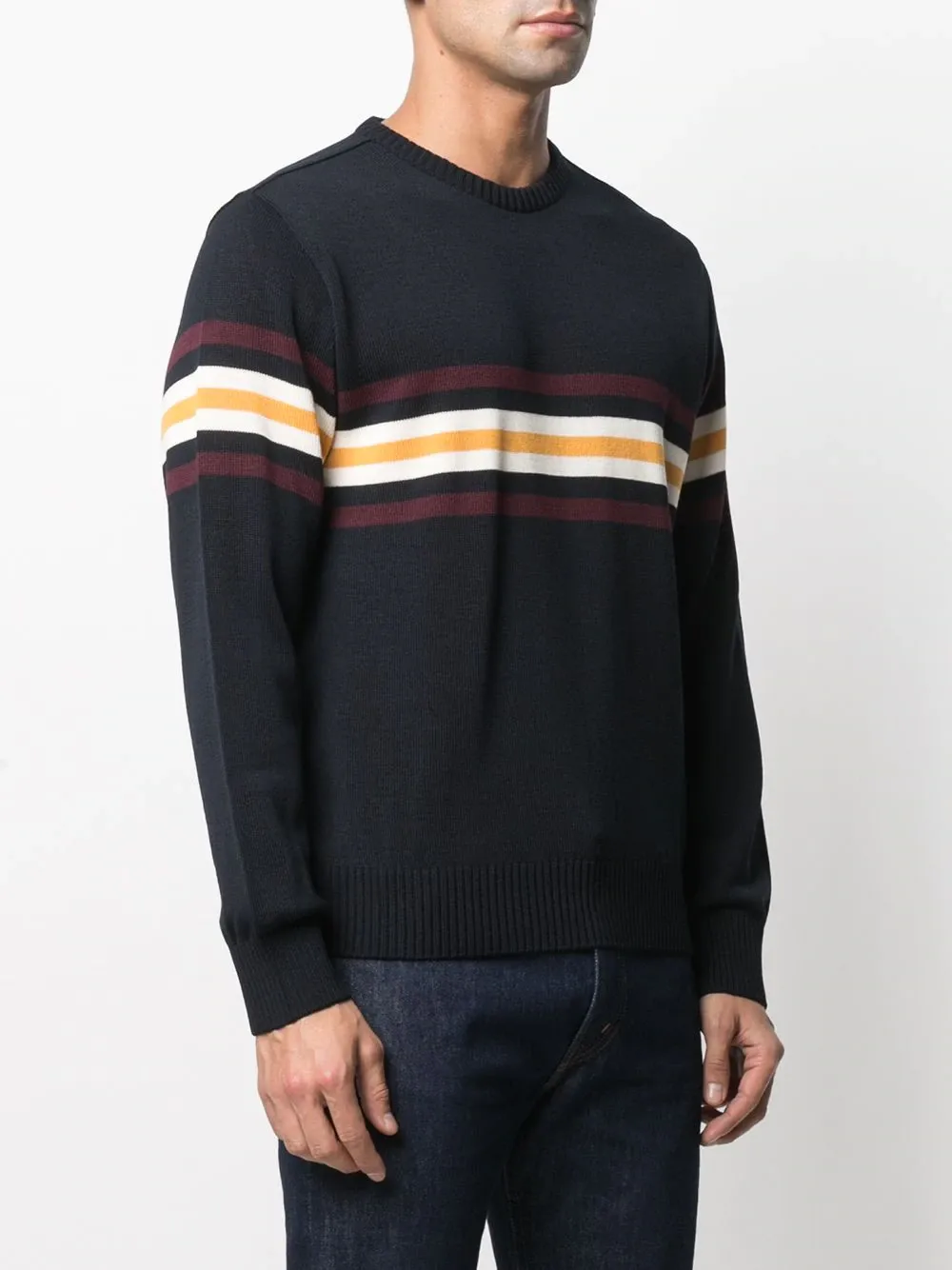 Horizontal Stripe Fine Knit Jumper