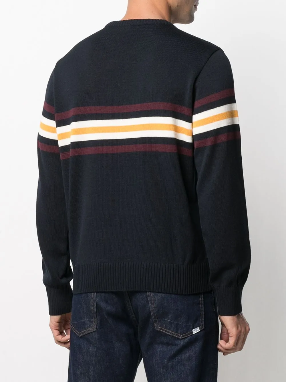 Horizontal Stripe Fine Knit Jumper