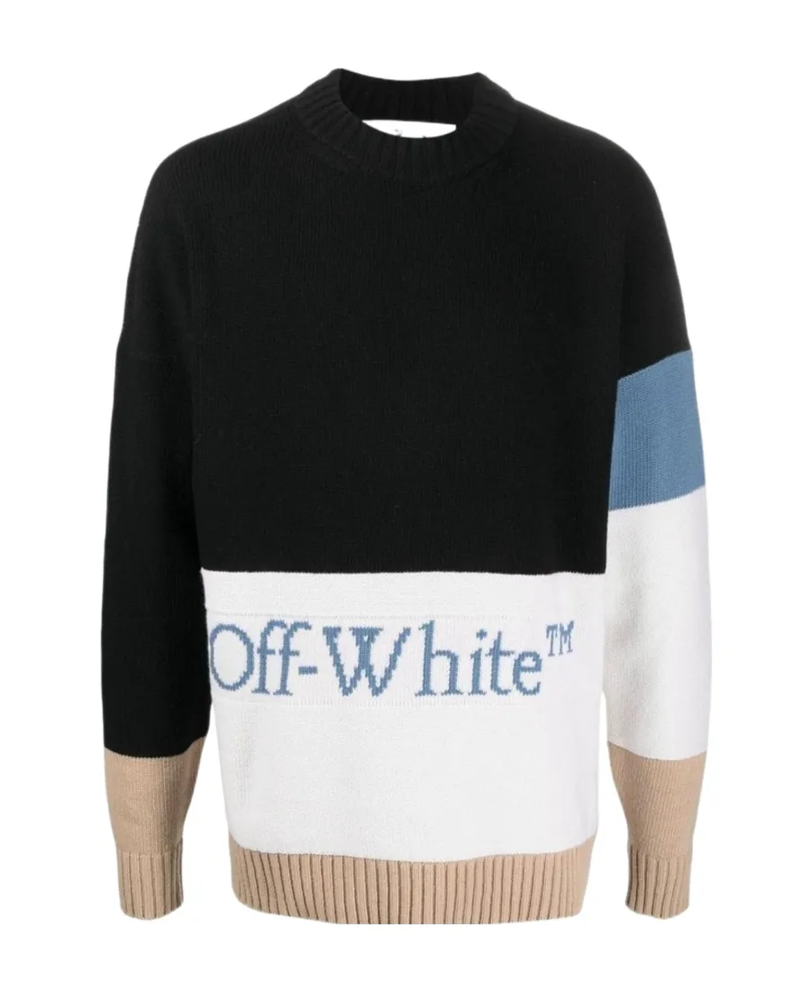 Off-White Colour-Block Knitted Sweater
