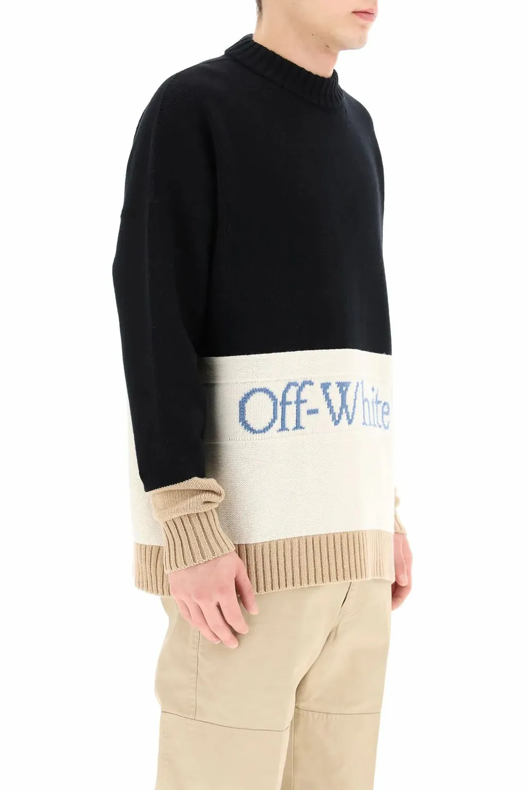Off-White Colour-Block Knitted Sweater