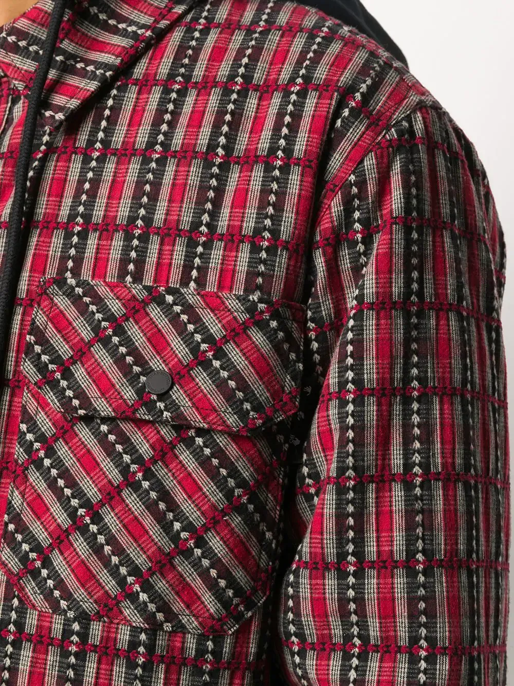 Off-White Checked Hooded Jacket