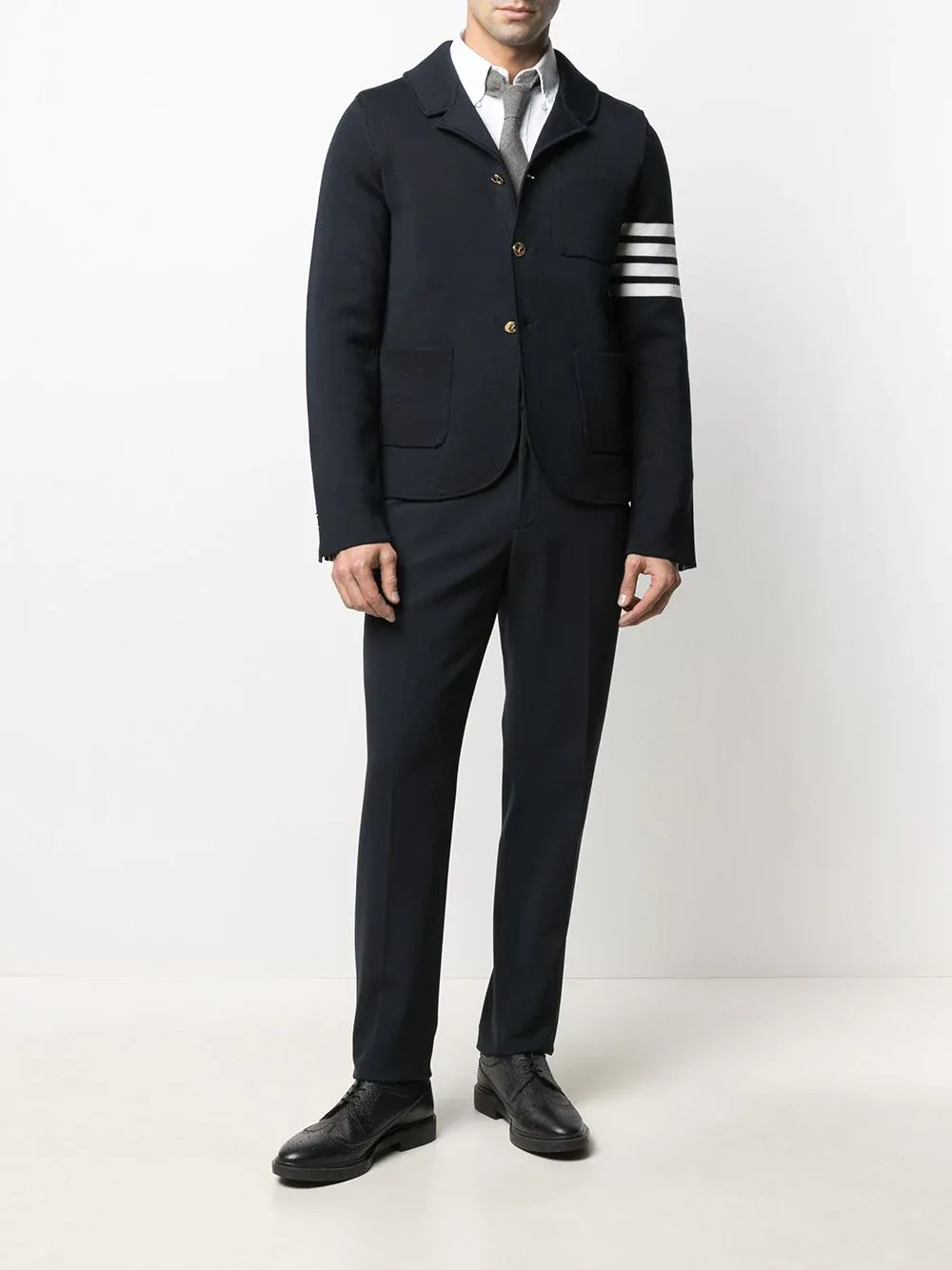 4-Bar Knit Blazer