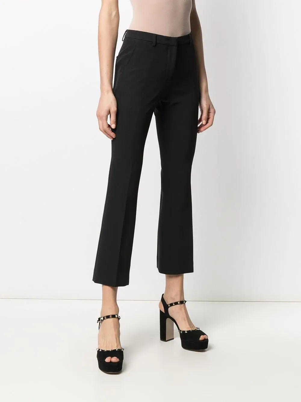Pt Torino Mid-Rise Flared Trousers