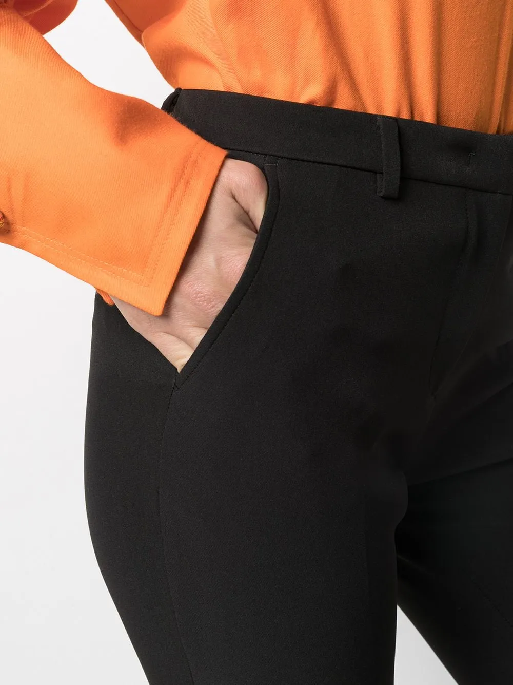 Pt Torino Mid-Rise Flared Trousers