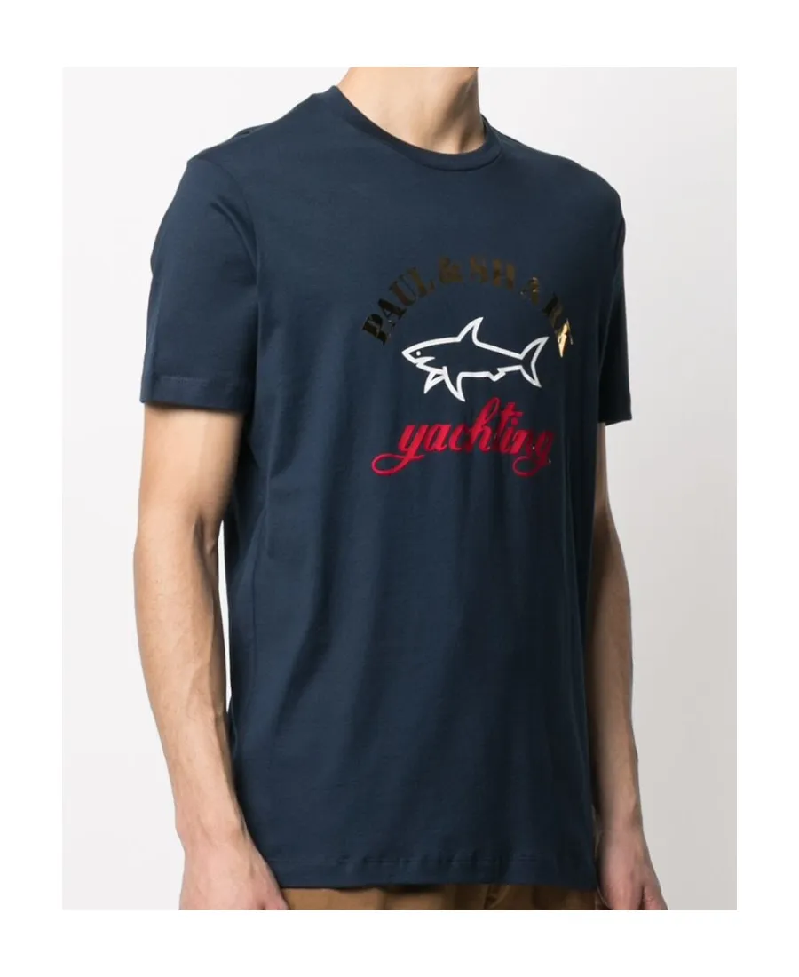 Shark Logo-Embroidered T-Shirt