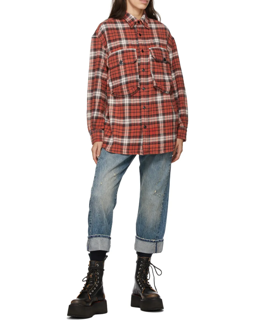 R13 Crossover Straight Leg Jeans