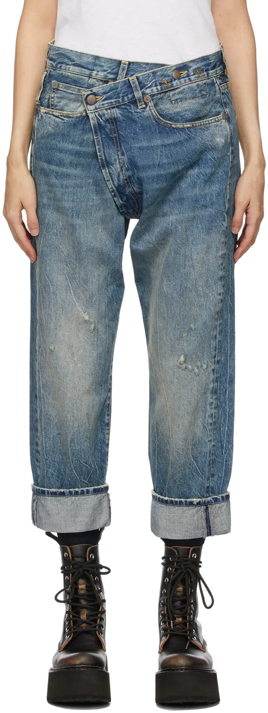 R13 Crossover Straight Leg Jeans