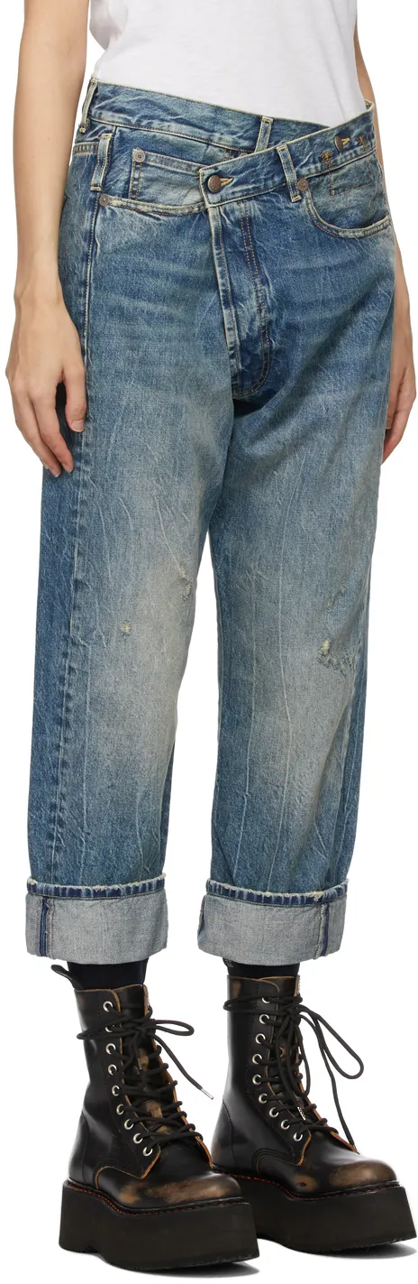 R13 Crossover Straight Leg Jeans