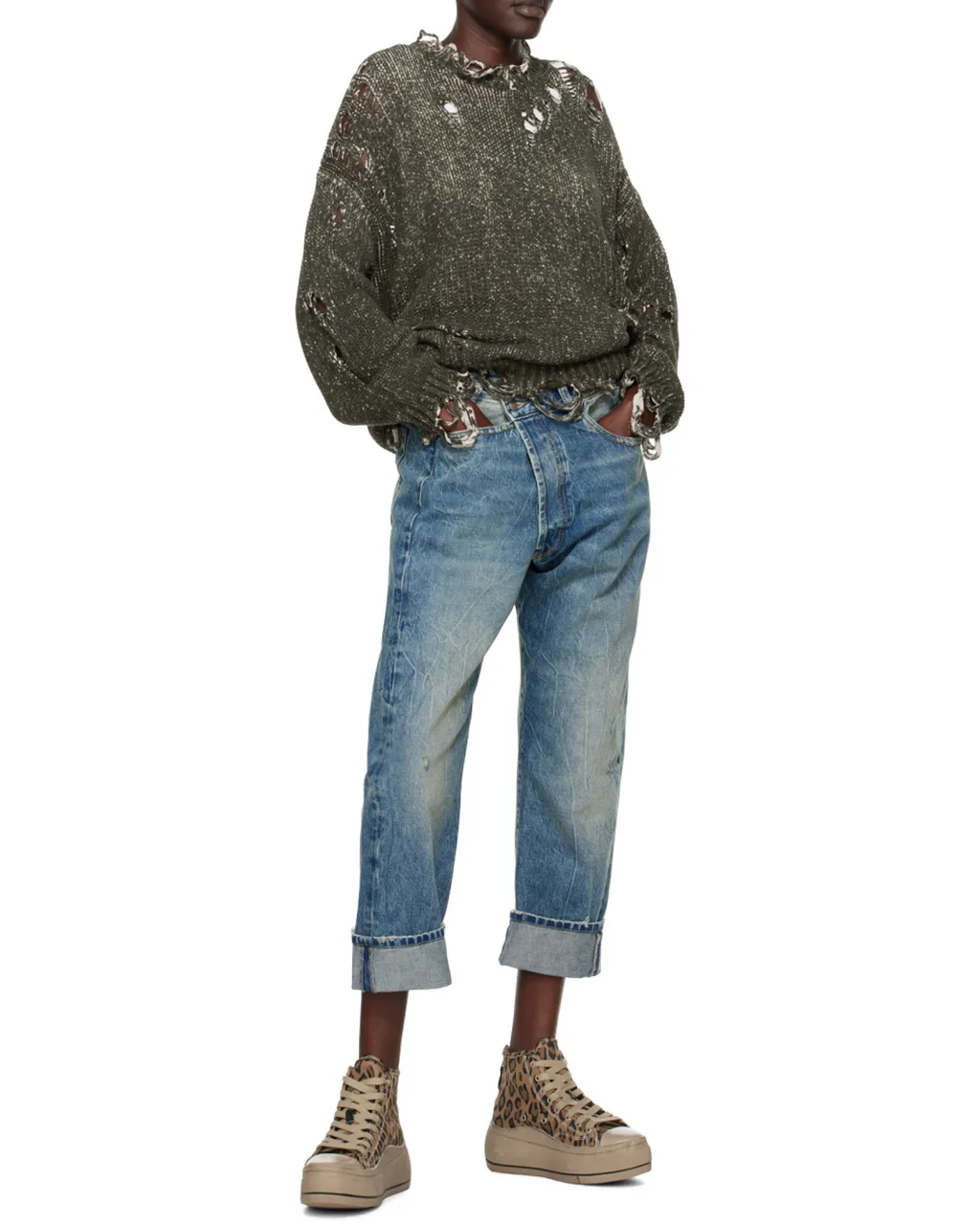 R13 Crossover Straight Leg Jeans