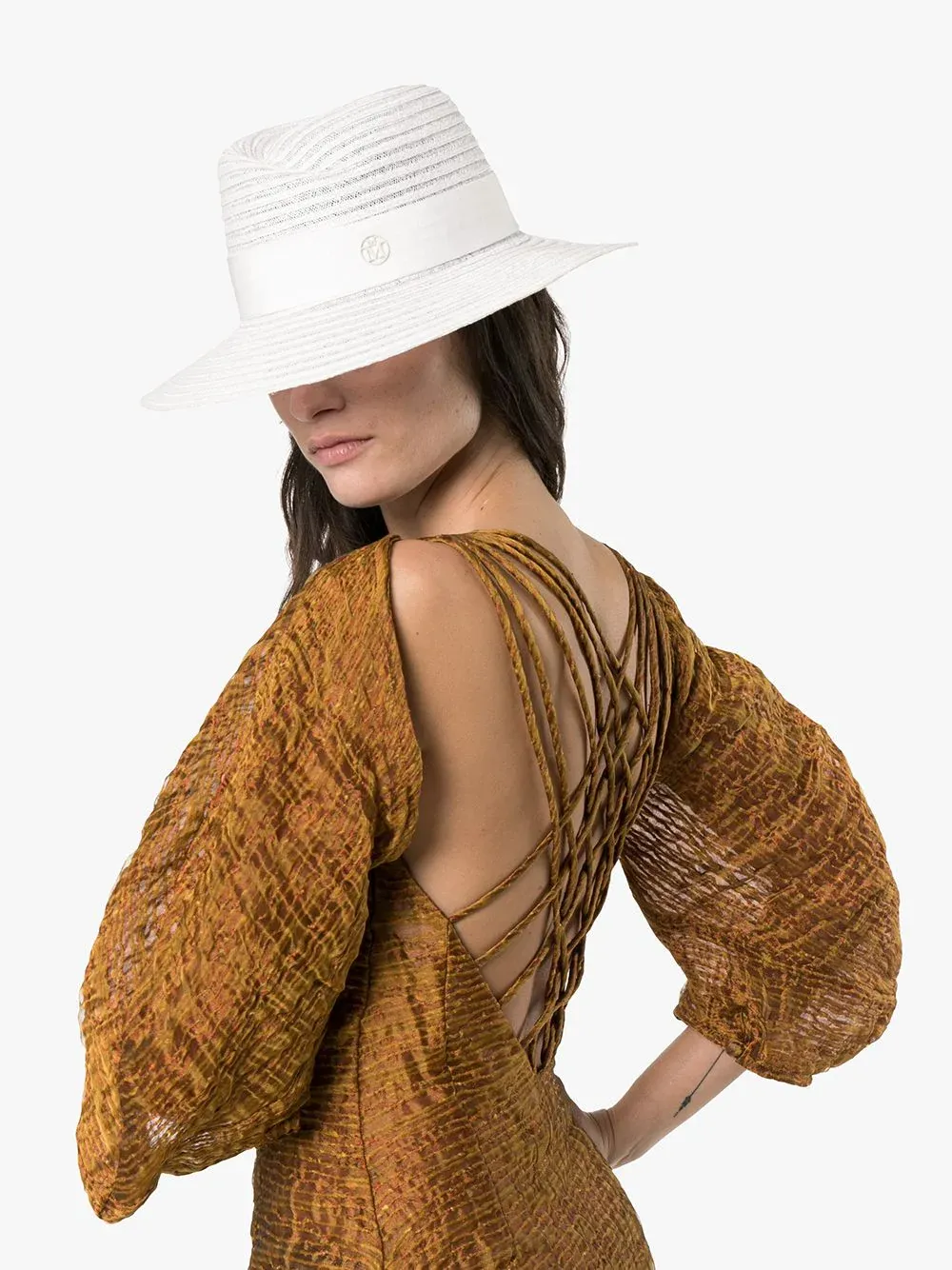 Maison Michel Logo Plaque Virginie Hat