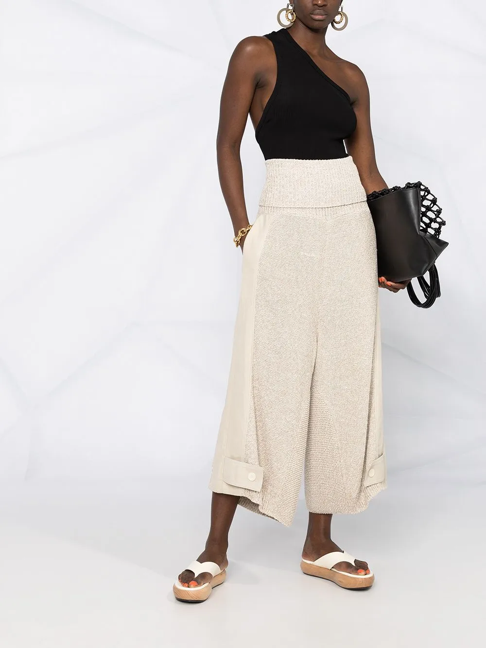Wide-Leg Knitted Trousers