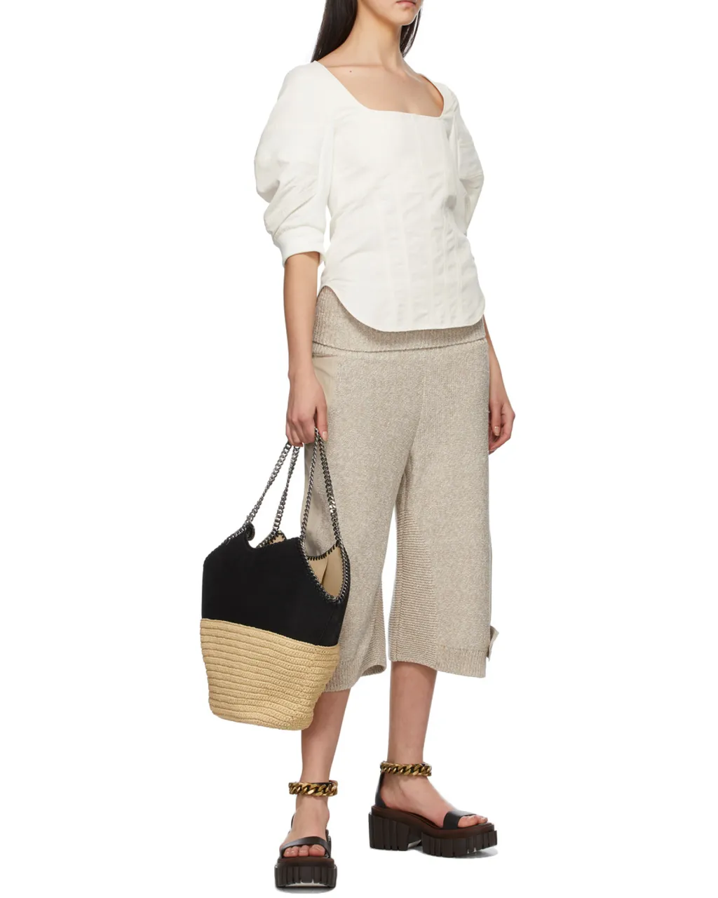 Wide-Leg Knitted Trousers