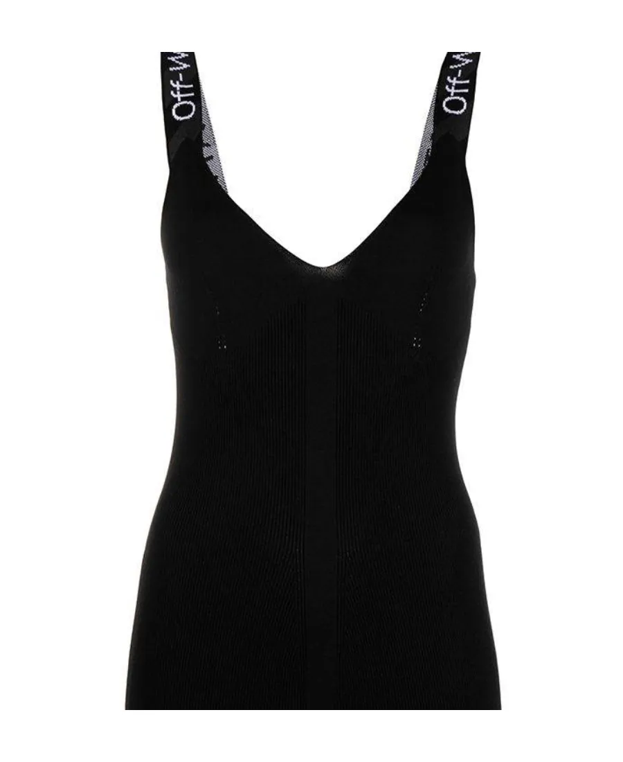 Off-White Logo Strap Midi Dress