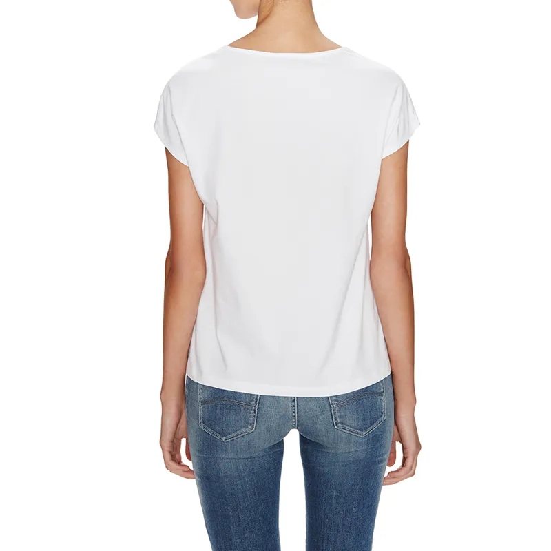 Armani Jeans Armani Denim White Cotton Printed Bat T-Shirt A5H56Ah10