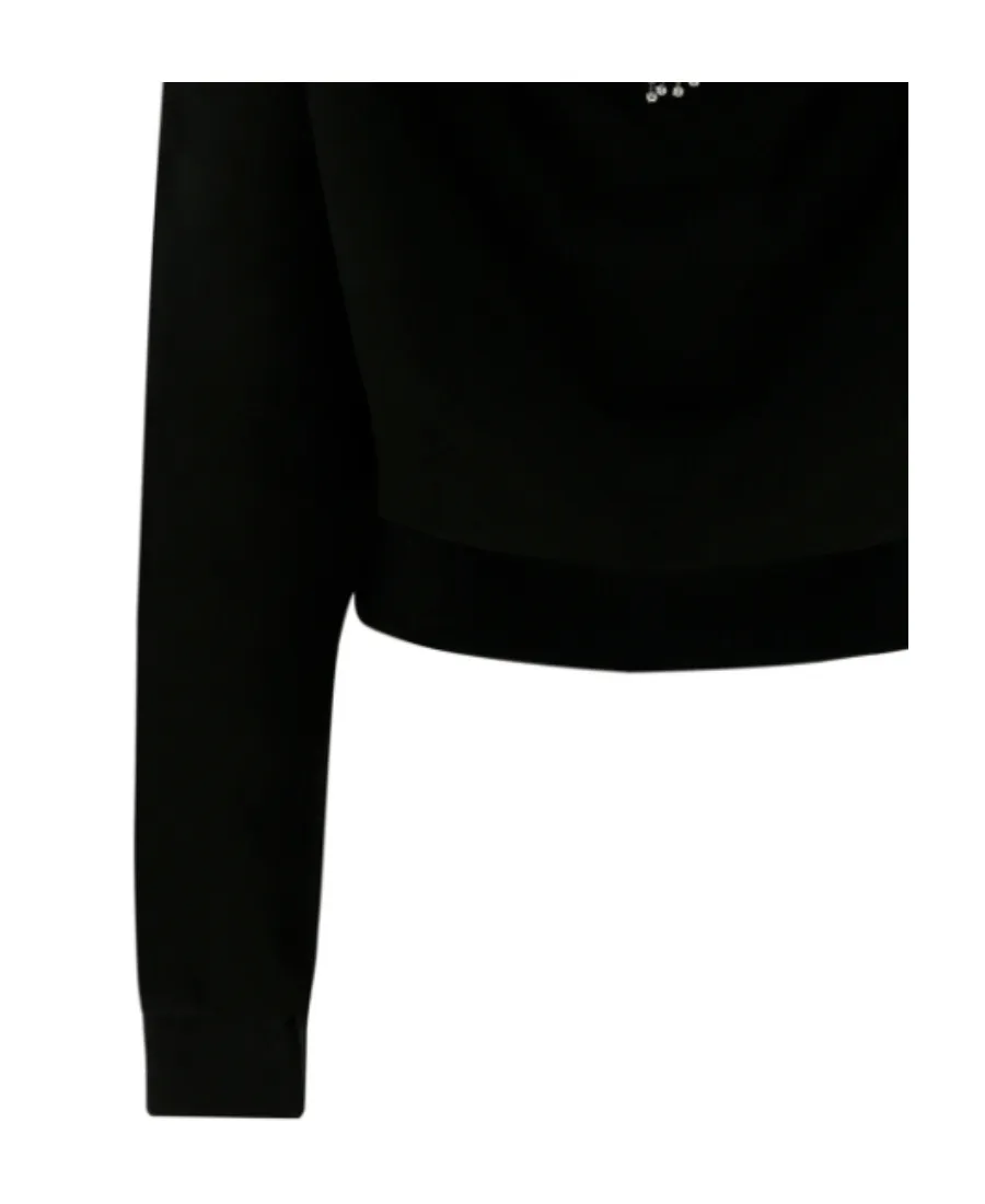 Black Crystal Tassel Decorated Pullover