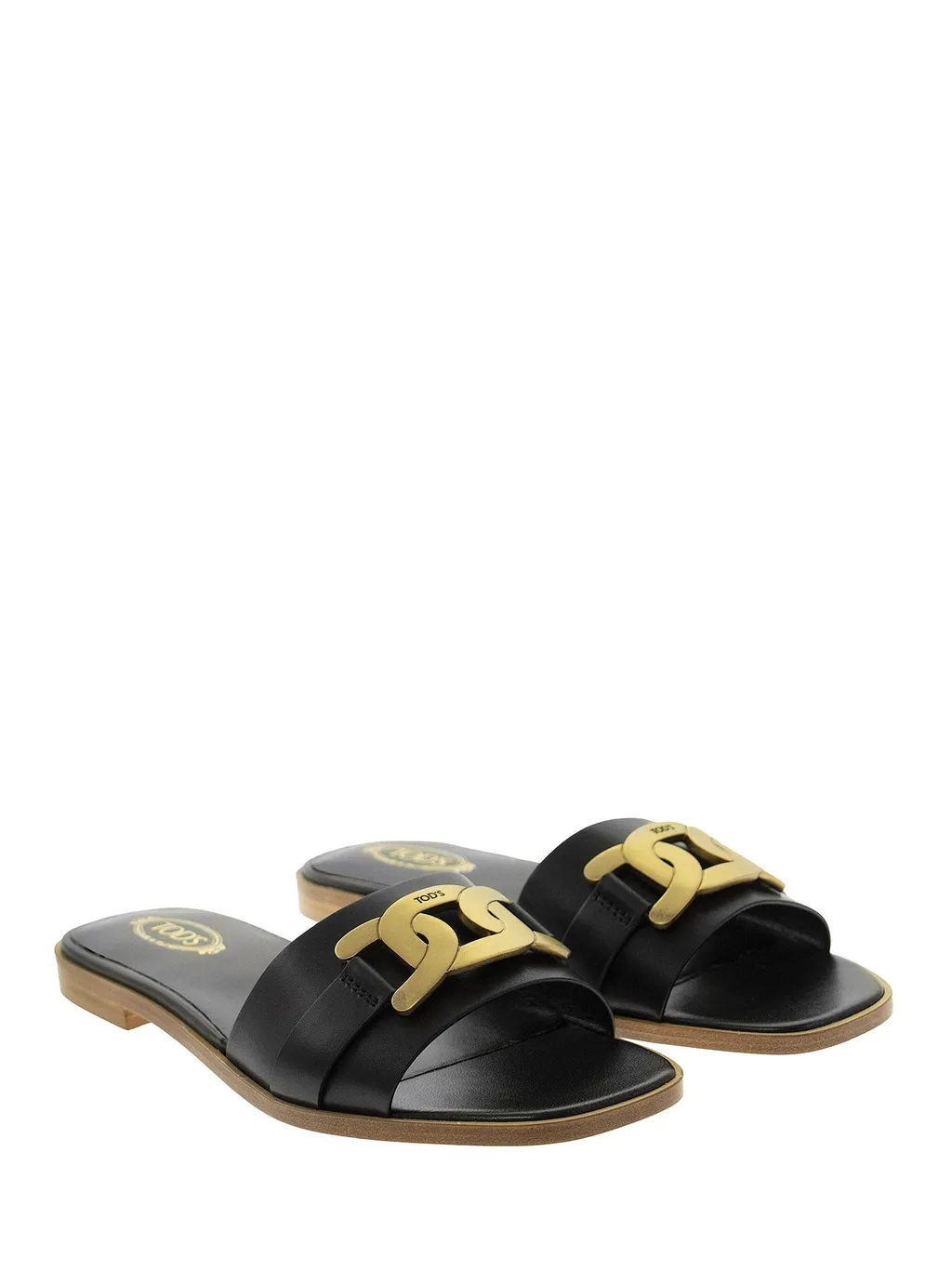 Chain-Detail Flat Sandals