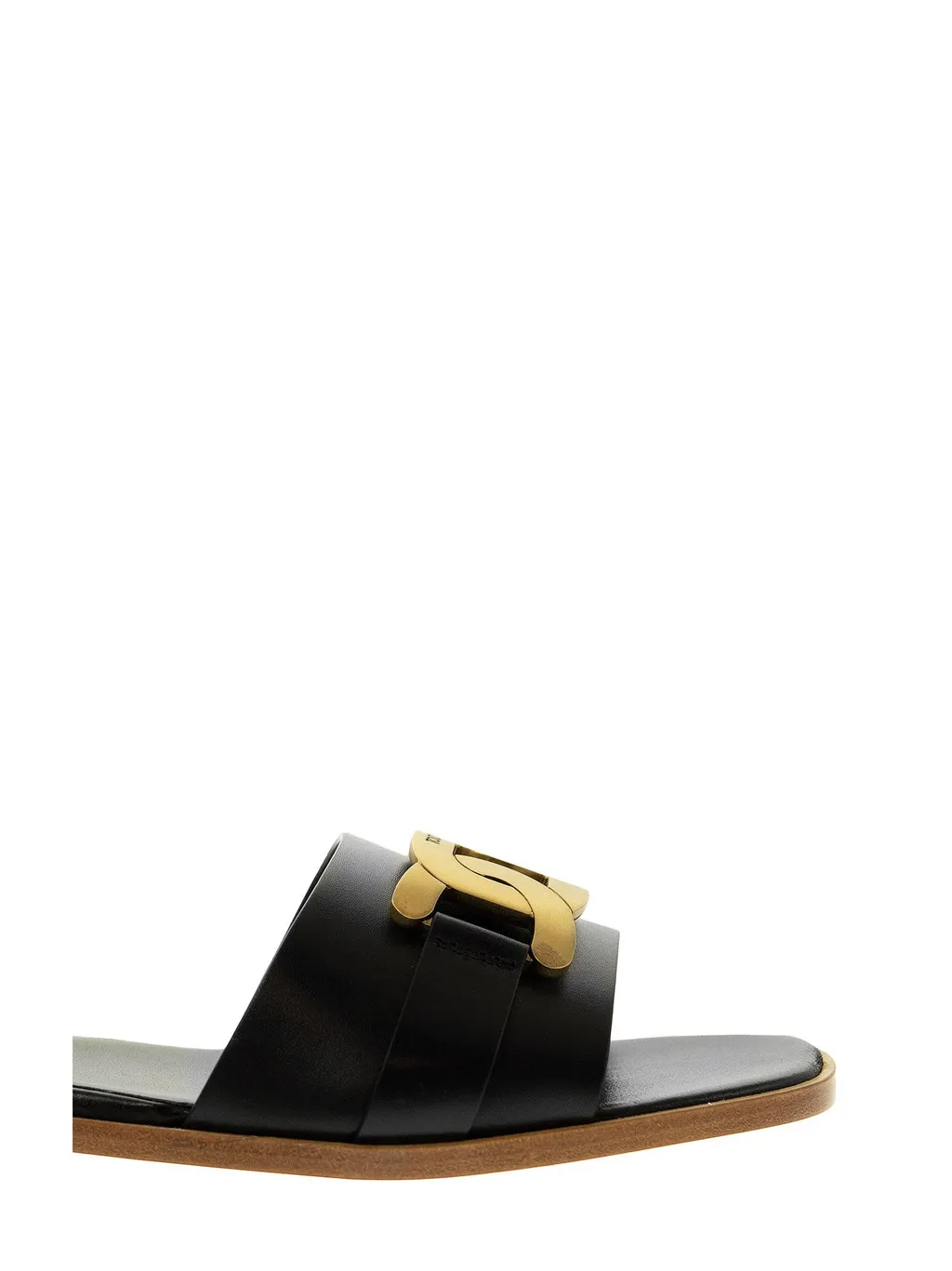 Chain-Detail Flat Sandals