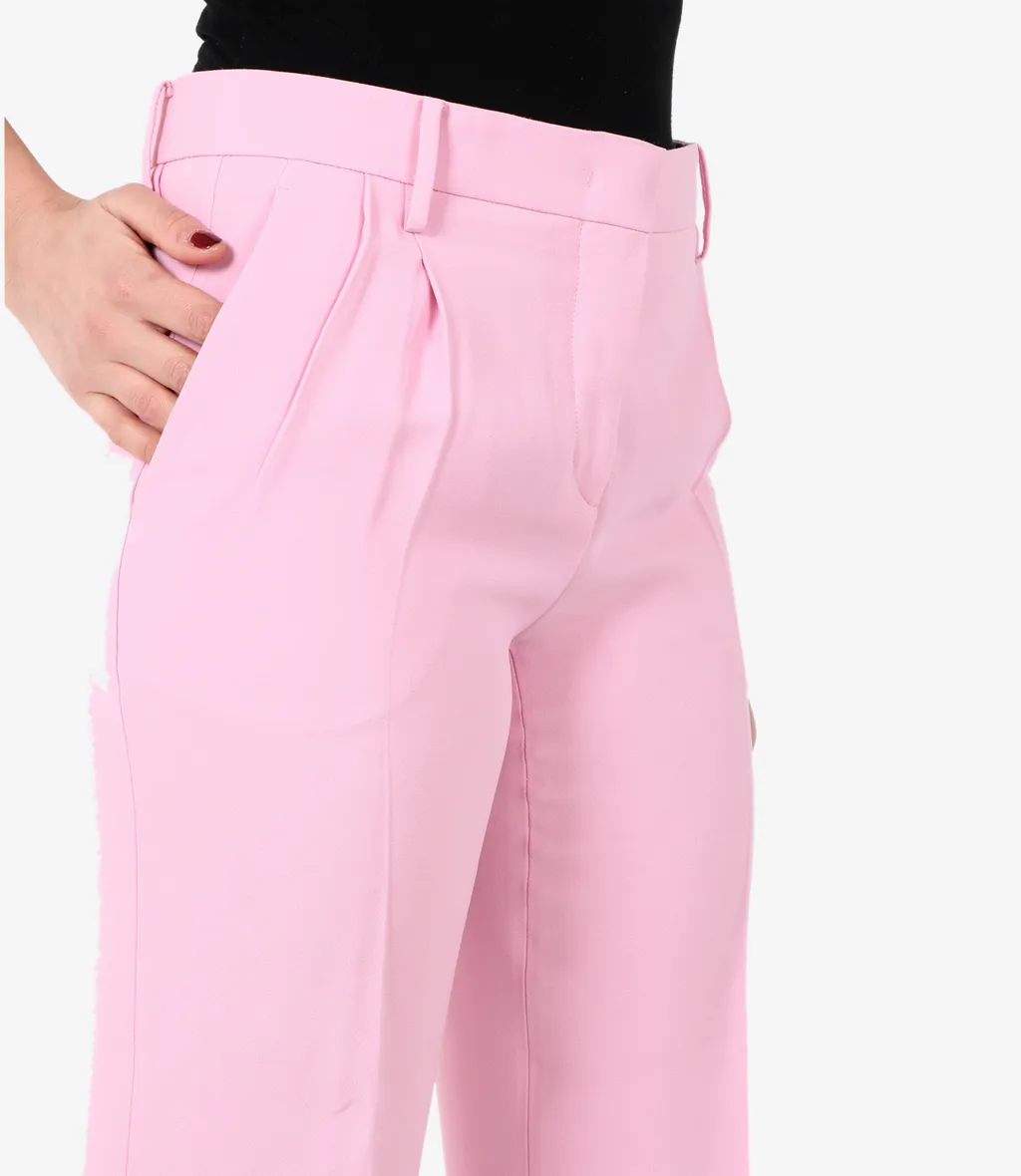 High-Waisted Horn Casual Pants