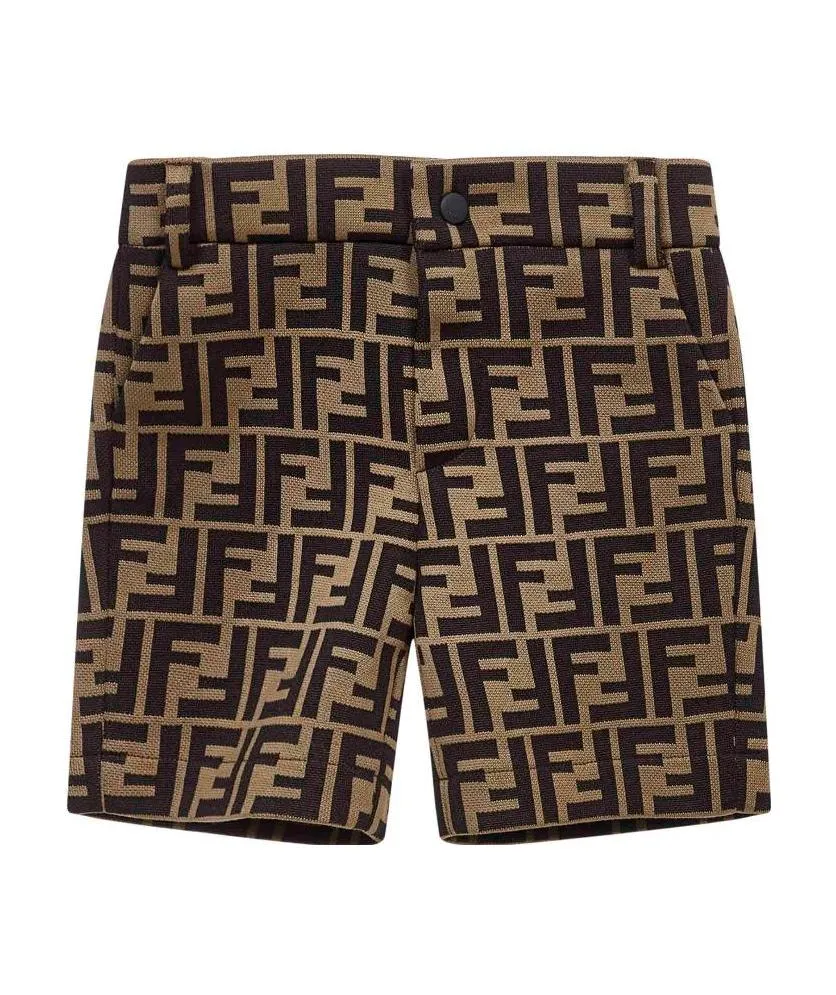 Fendi Kids All-Over Ff Printed Bermuda Shorts