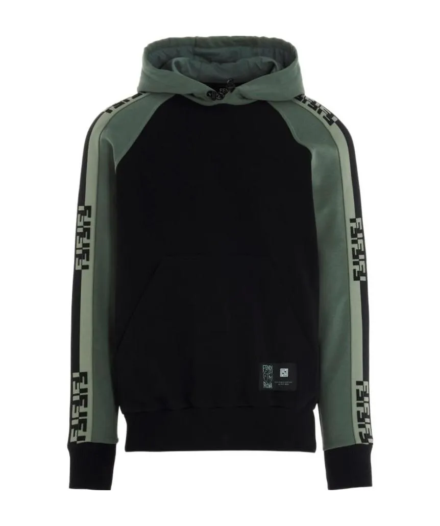 Ff Stripe Panelled Hoodie