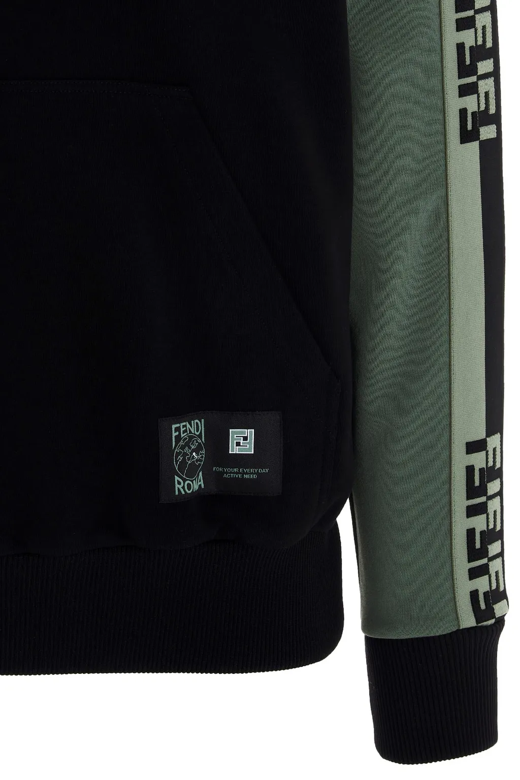 Ff Stripe Panelled Hoodie