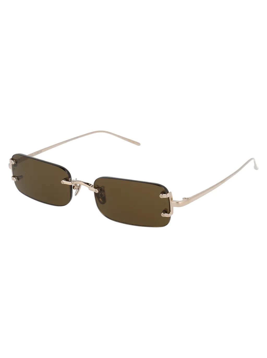 Rimless Rectangular-Frame Sunglasses