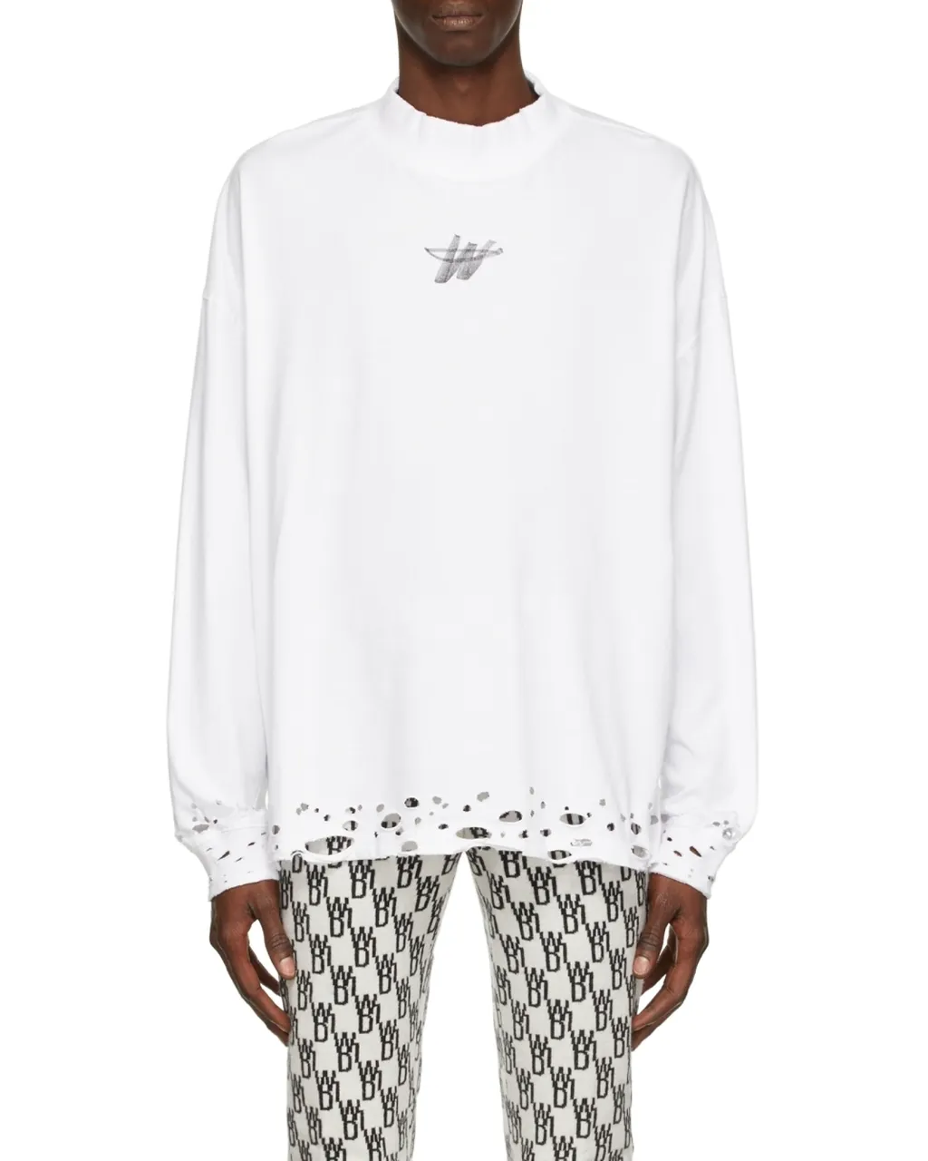 Branded Perforated Sweatshirt