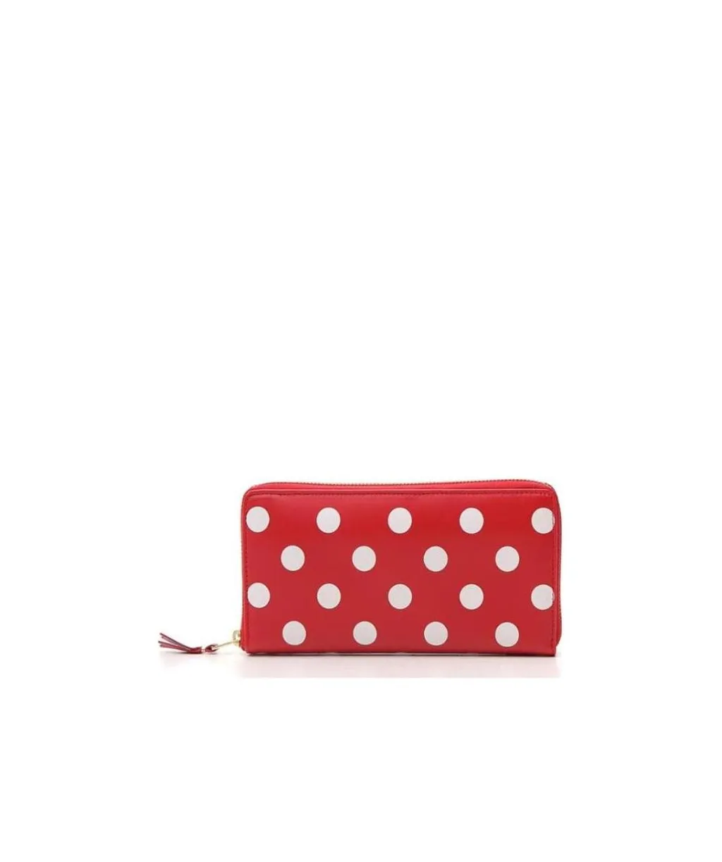 Comme Des GarÇOns Wallet Polka Dot Printed Zip-Around Wallet