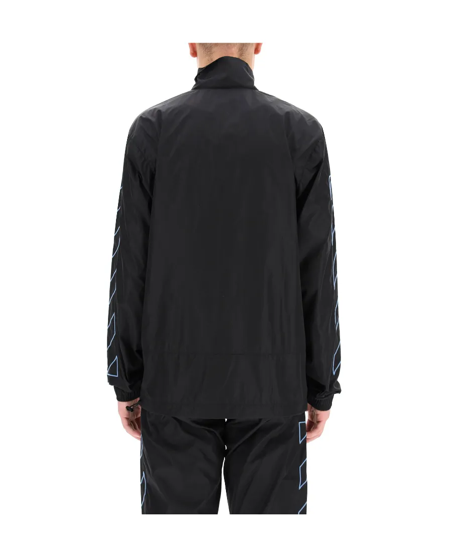 Off-White Diagonal Stripe Long-Sleeved Jacket