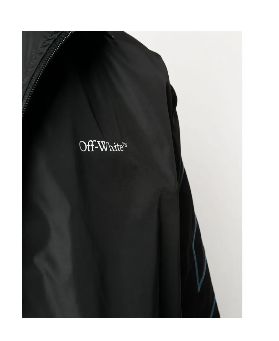 Off-White Diagonal Stripe Long-Sleeved Jacket