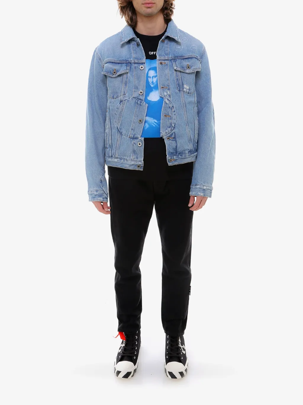 Off-White Industrial Belted Tapered Jeans