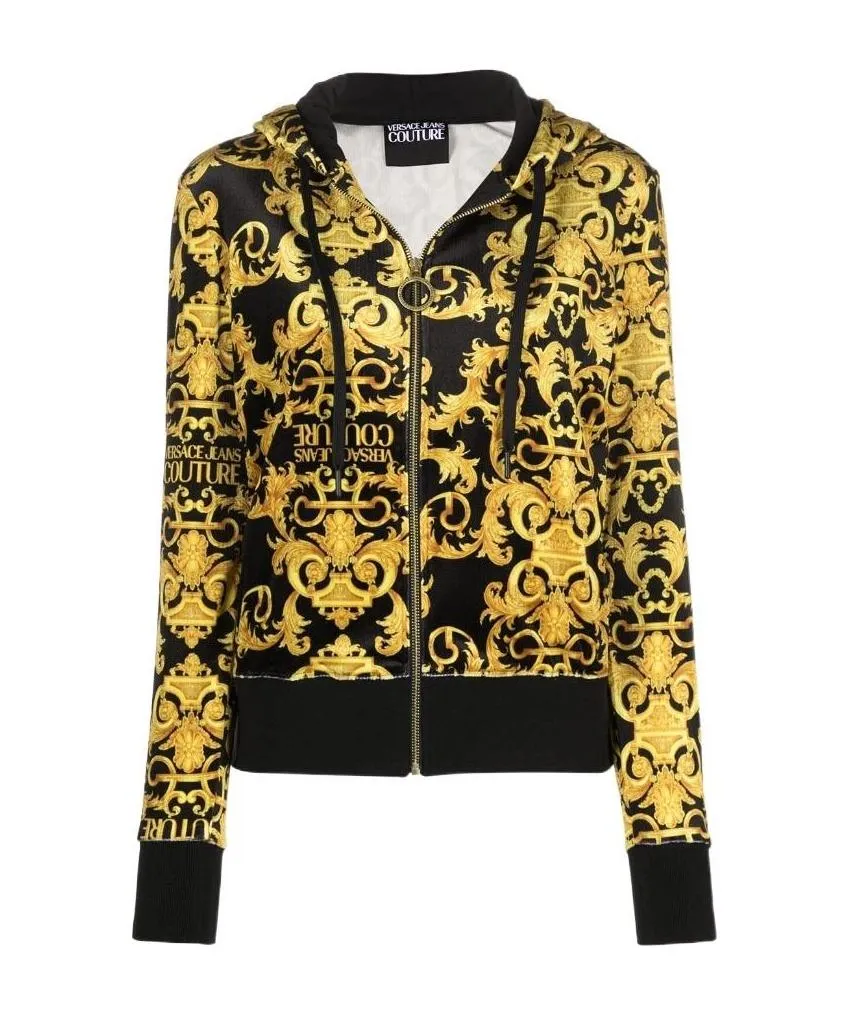 Logo Baroque-Pattern Hoodie