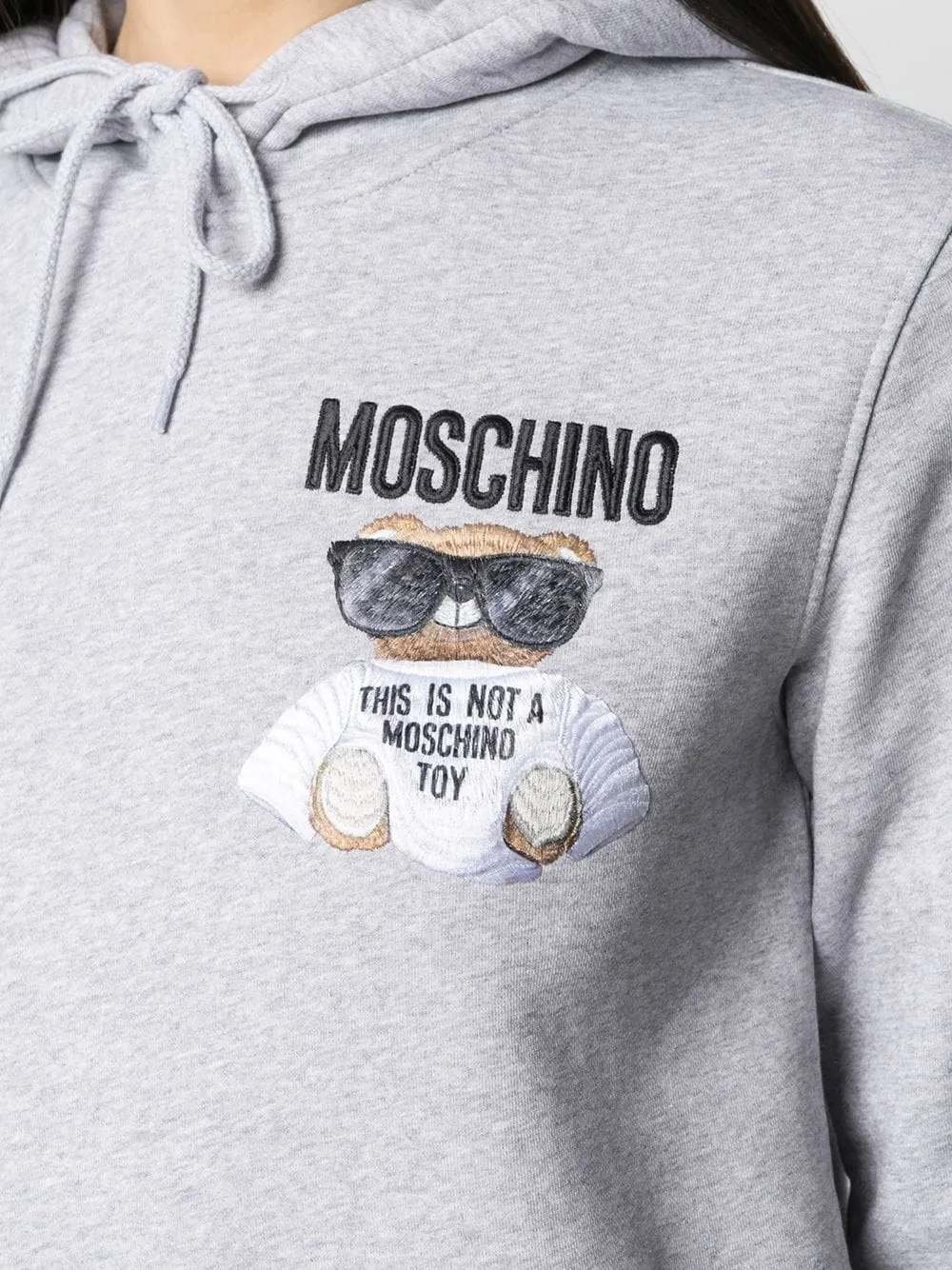 Teddy Logo Embroidered Hooded Hooded Hoodie