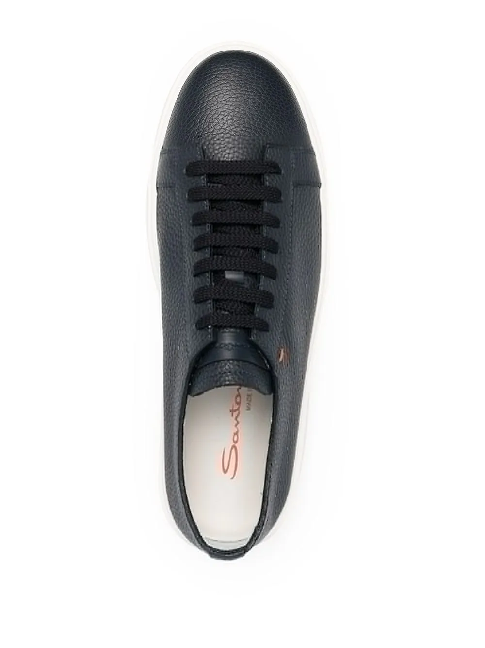 Santoni Round Toe Lace-Up Sneakers