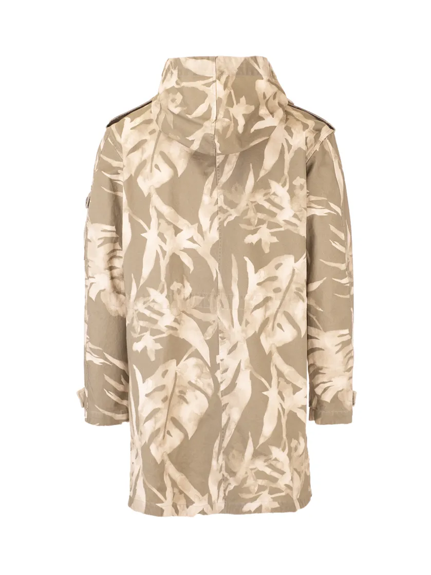 Saint Laurent Graphic Print Parka