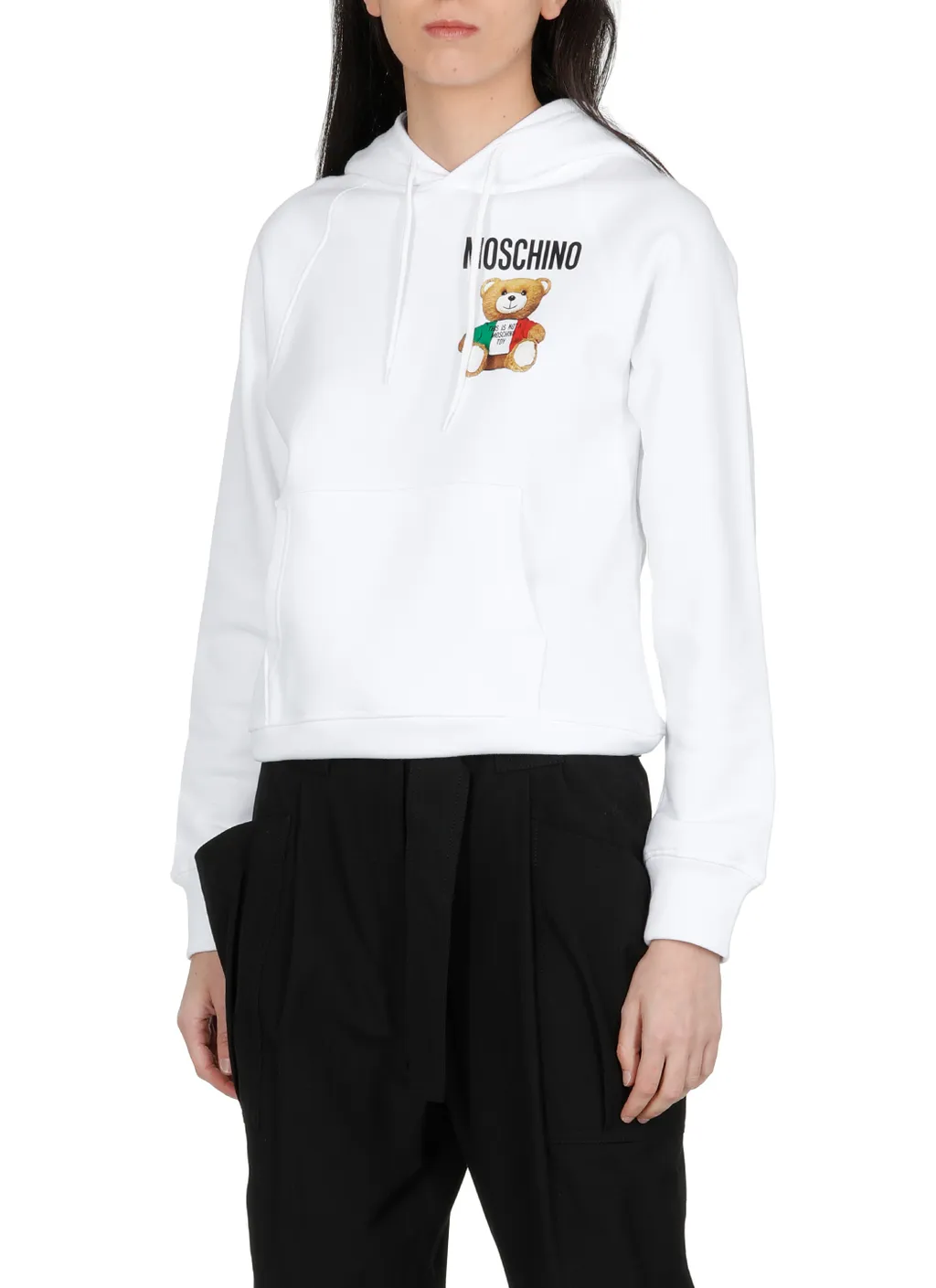 Teddy Logo Print Hoodie