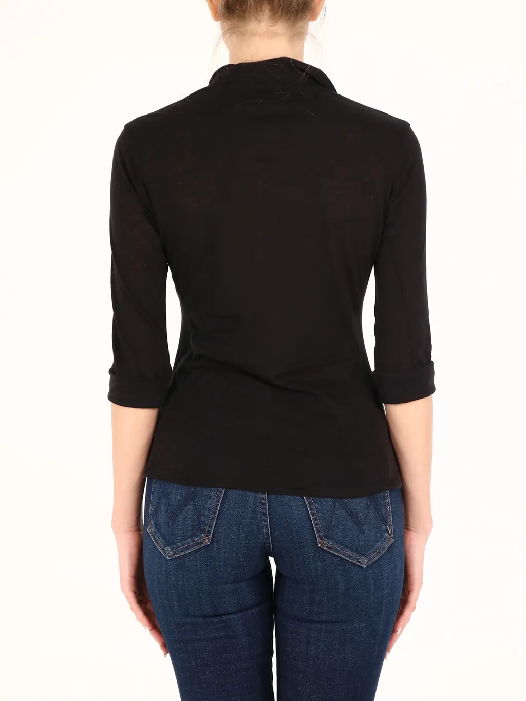 Black Slim Chest Pocket Shirt