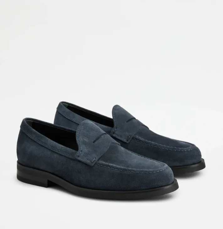 Tod's Monogram-Stamped Round-Toe Loafers