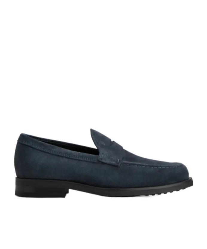 Tod's Monogram-Stamped Round-Toe Loafers
