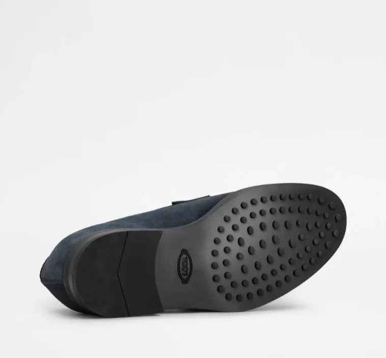 Tod's Monogram-Stamped Round-Toe Loafers