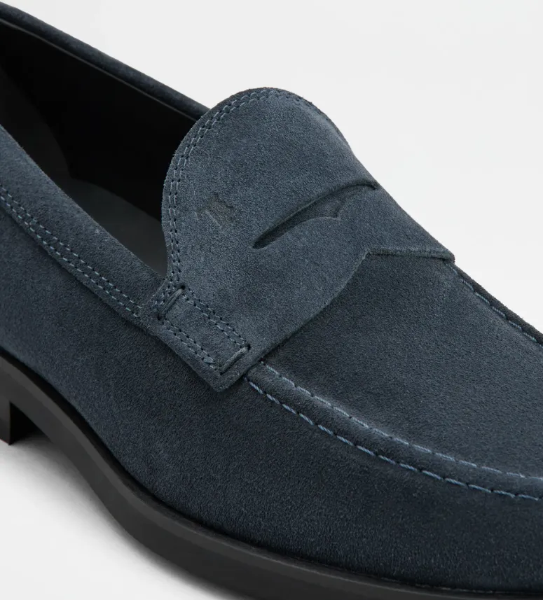 Tod's Monogram-Stamped Round-Toe Loafers