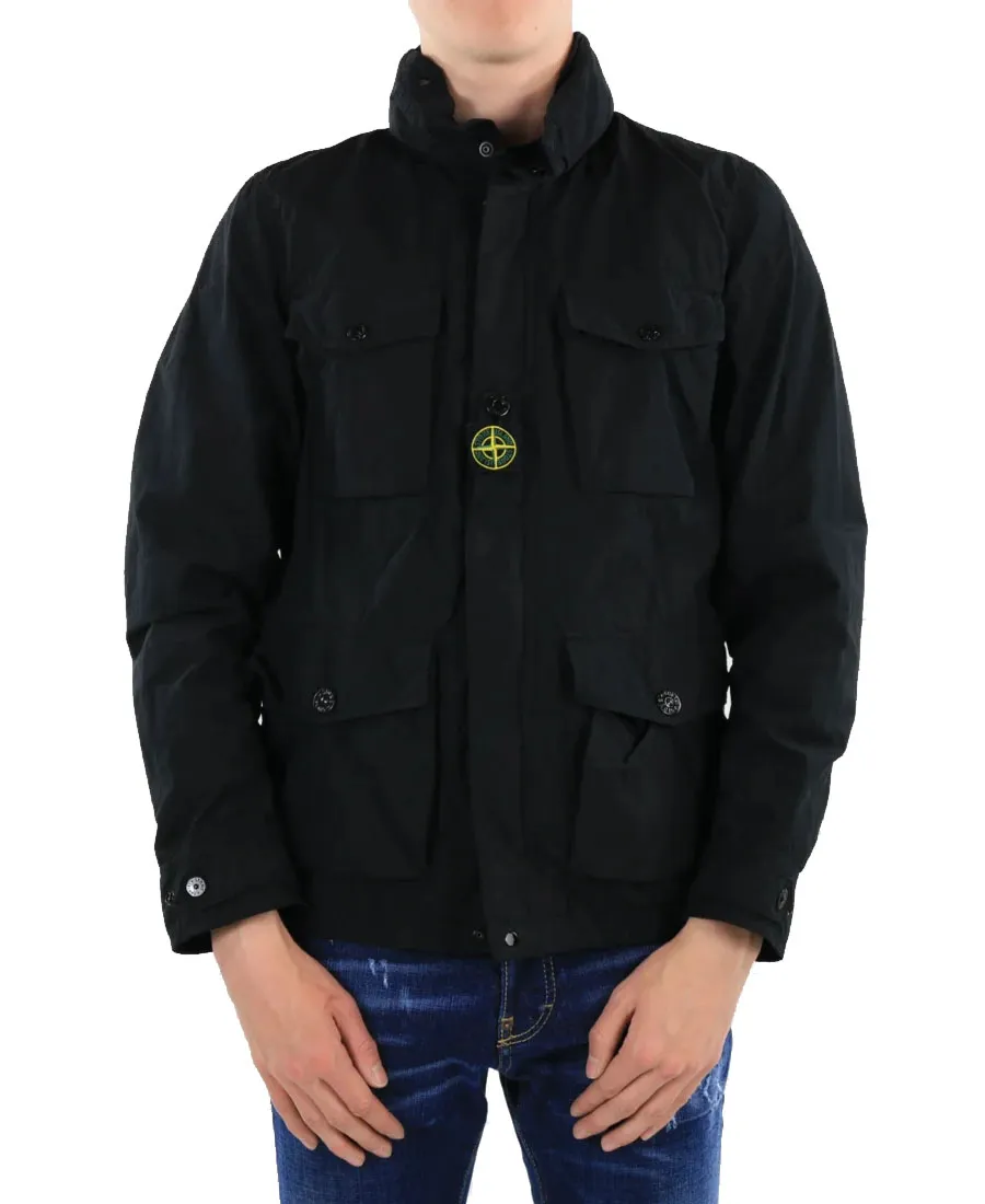 Black Hooded Casual Jacket