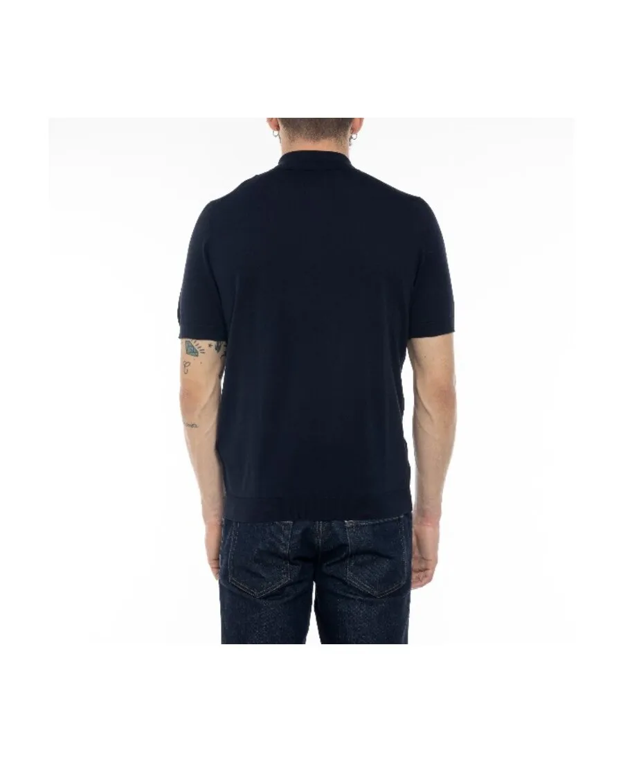 Drumohr Short Sleeved Knitted Polo Shirt